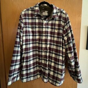 Like New LL Bean Fleece Lined Flannel Shirt